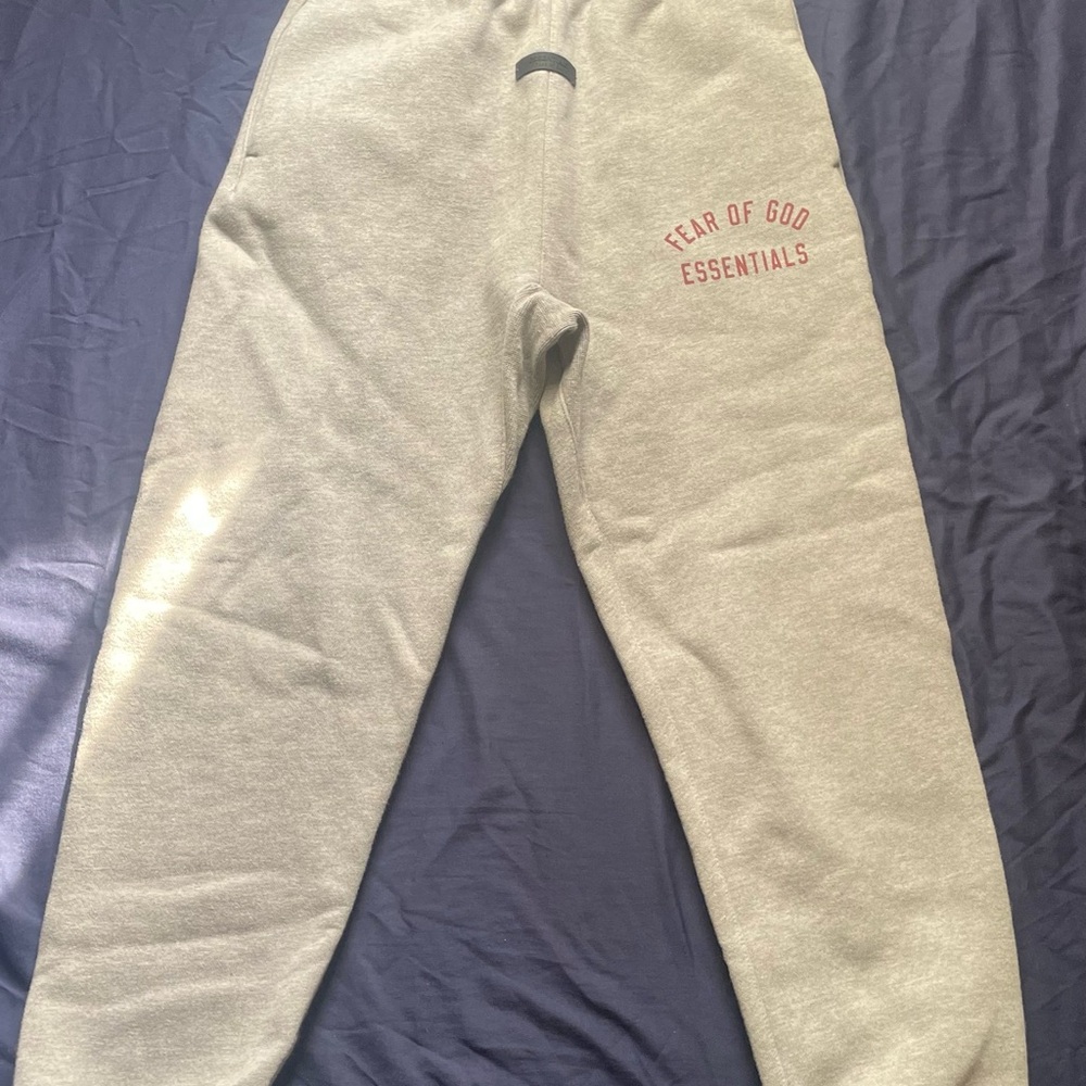 Fear of God Essentials Light Gray Kids Joggers